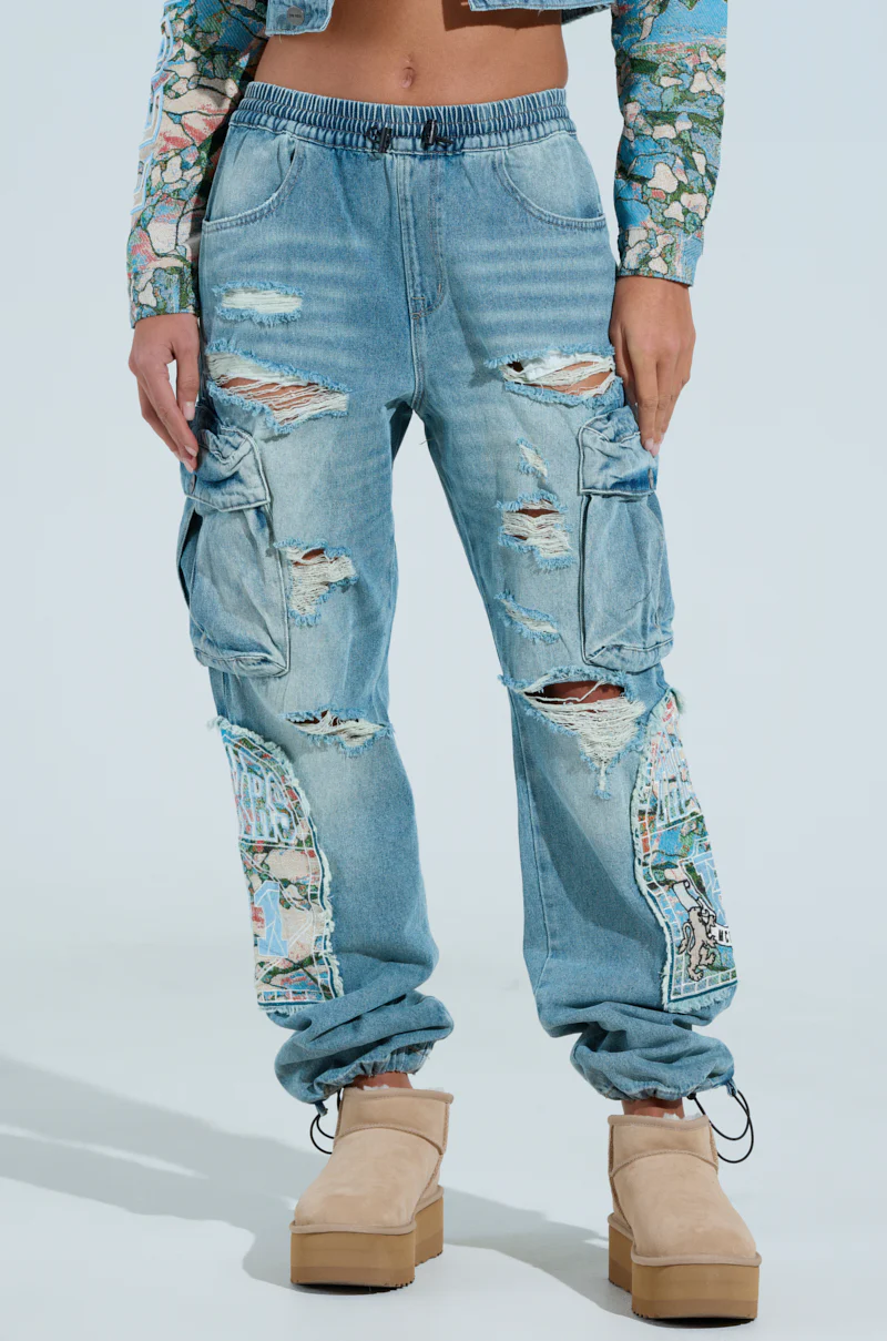 OUT OF THIS WORLD DENIM JOGGER - Image 3