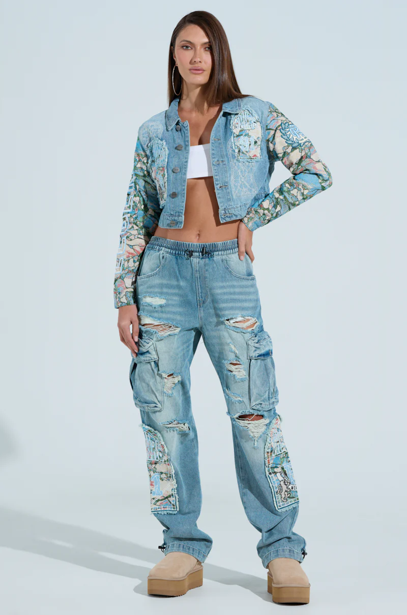 OUT OF THIS WORLD DENIM JOGGER - Image 6