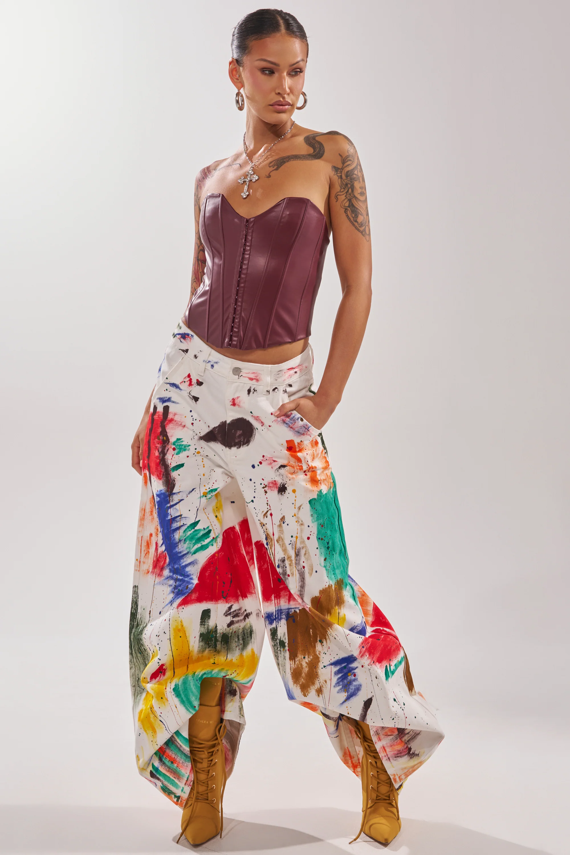 PAINTED ON RELAXED DENIM PANT - Image 2