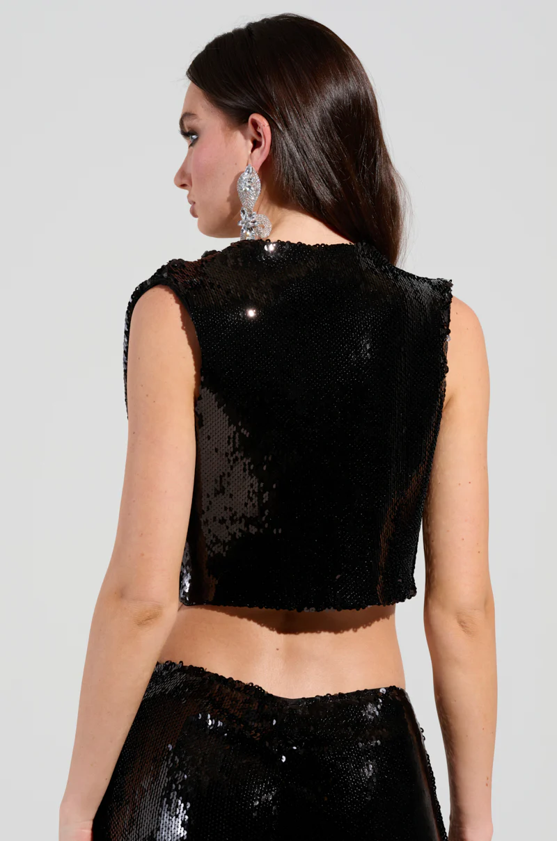 PARTY IN THE CITY CROP TOP IN BLACK - Image 3