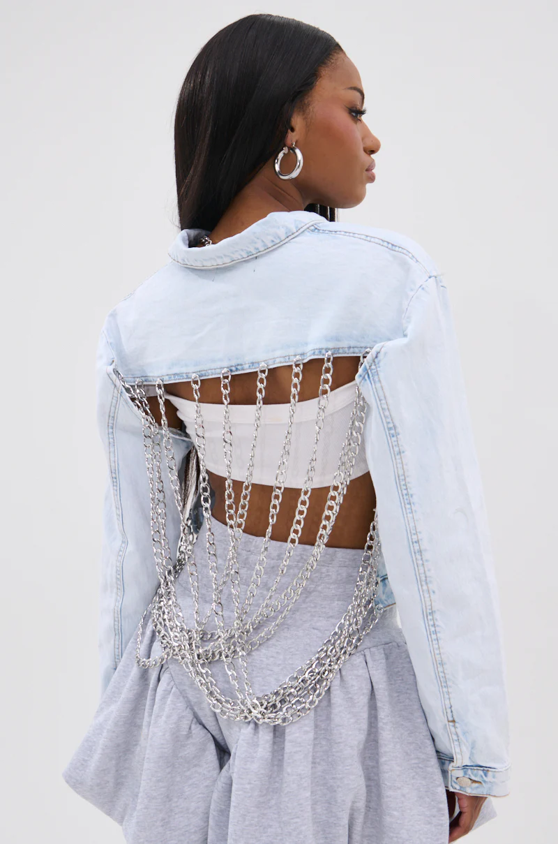 PARTY IN THE BACK DENIM JACKET