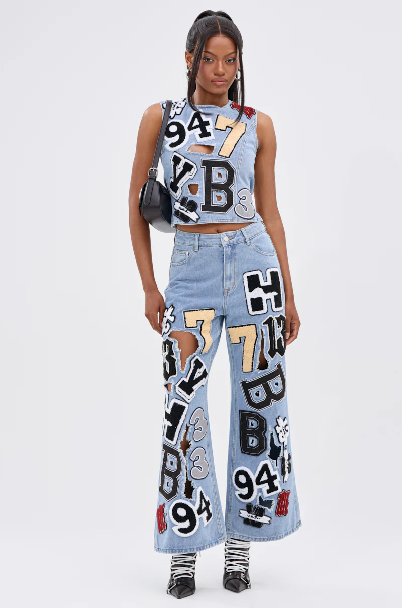 PATCH DENIM RELAXED PANT - Image 2