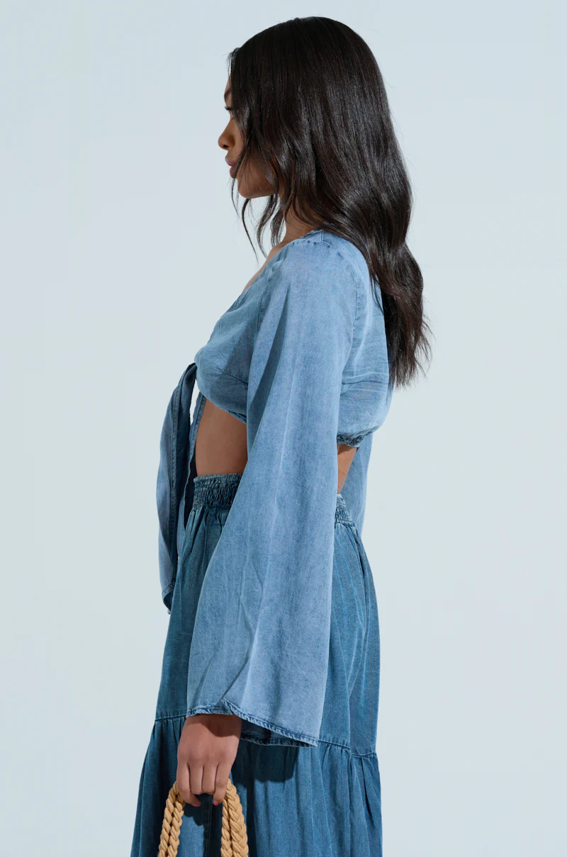 PERFECT AS CAN BE TIE FRONT BLOUSE - Image 3