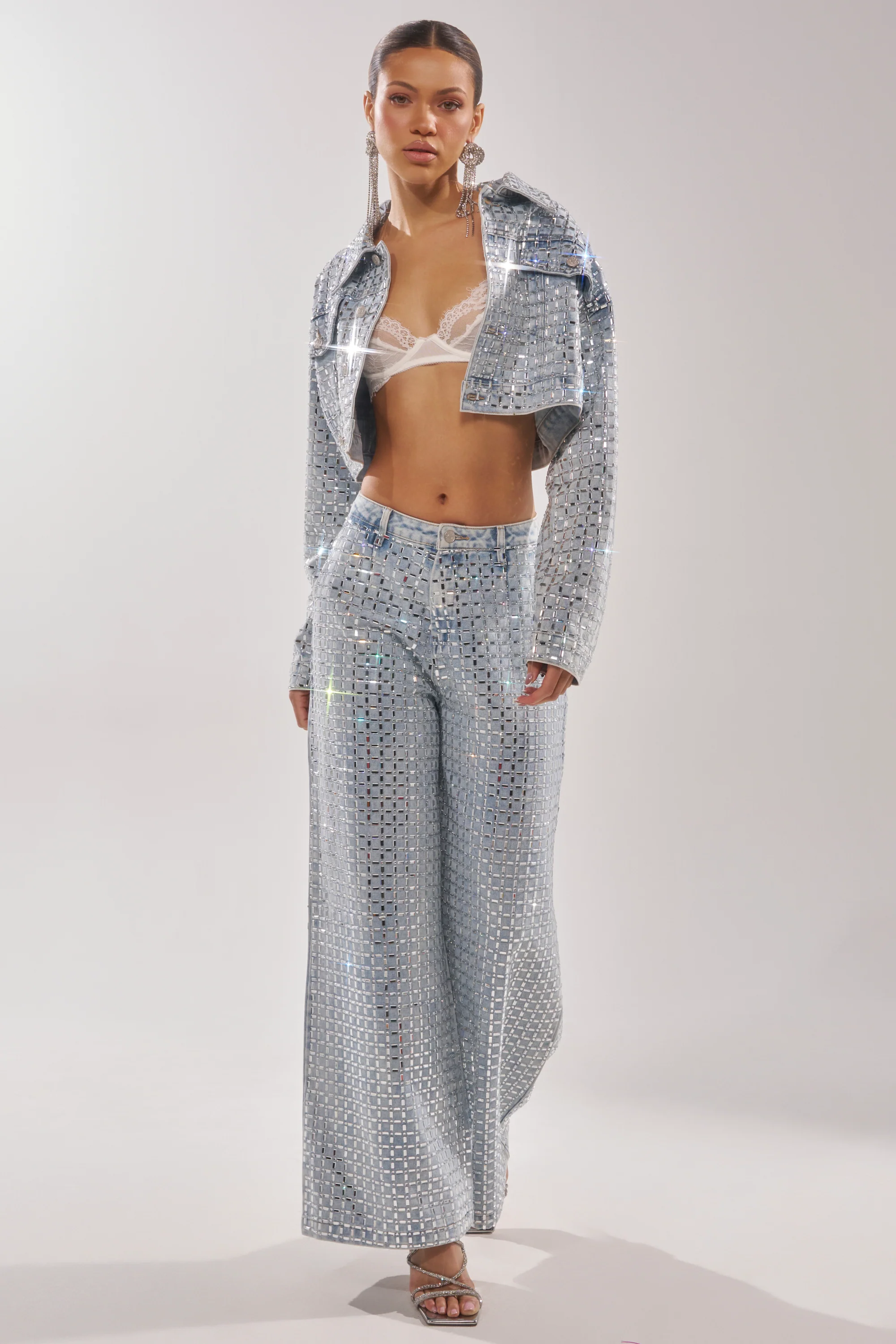 PICK N CHOOSE RHINESTONE DENIM JACKET - Image 11
