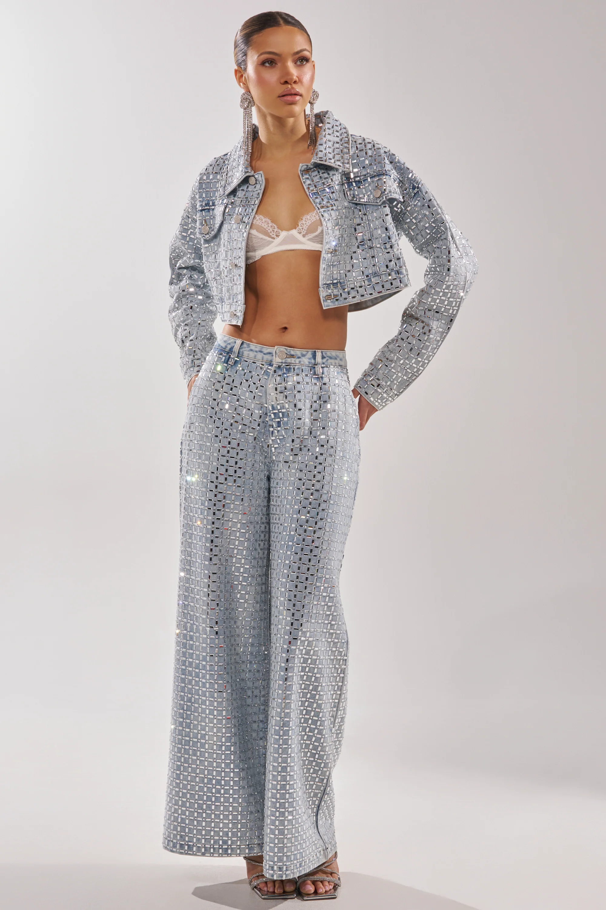 PICK N CHOOSE RHINESTONE WIDE LEG DENIM - Image 7