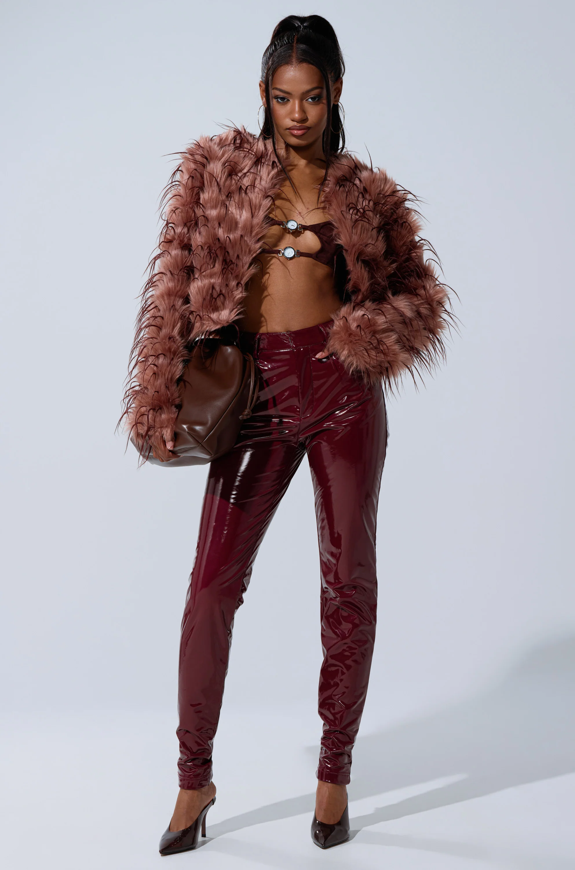PIPER TEXTURED FAUX FUR COAT - Image 14