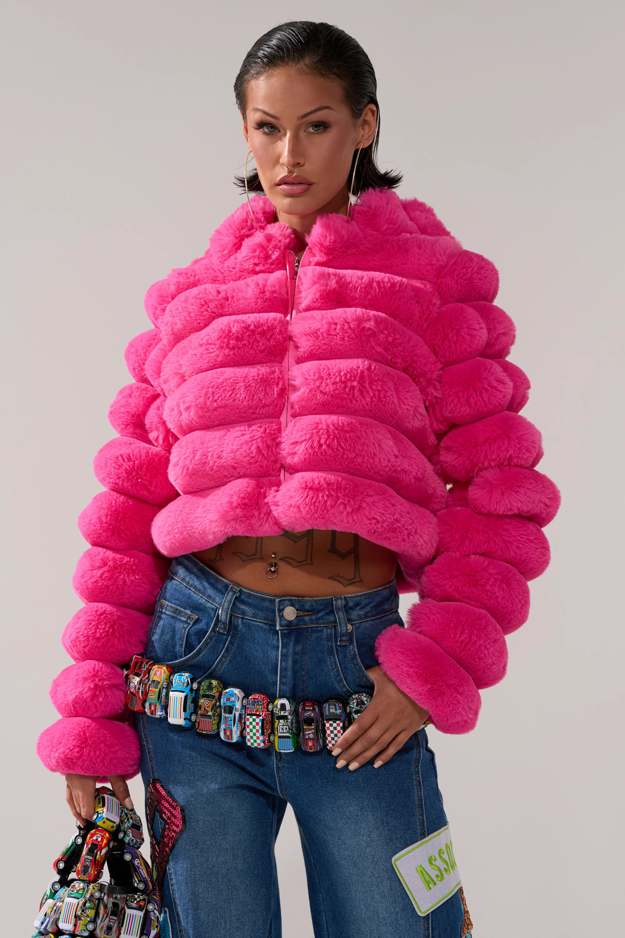 POPCORN FAUX FUR IN PINK - Image 5