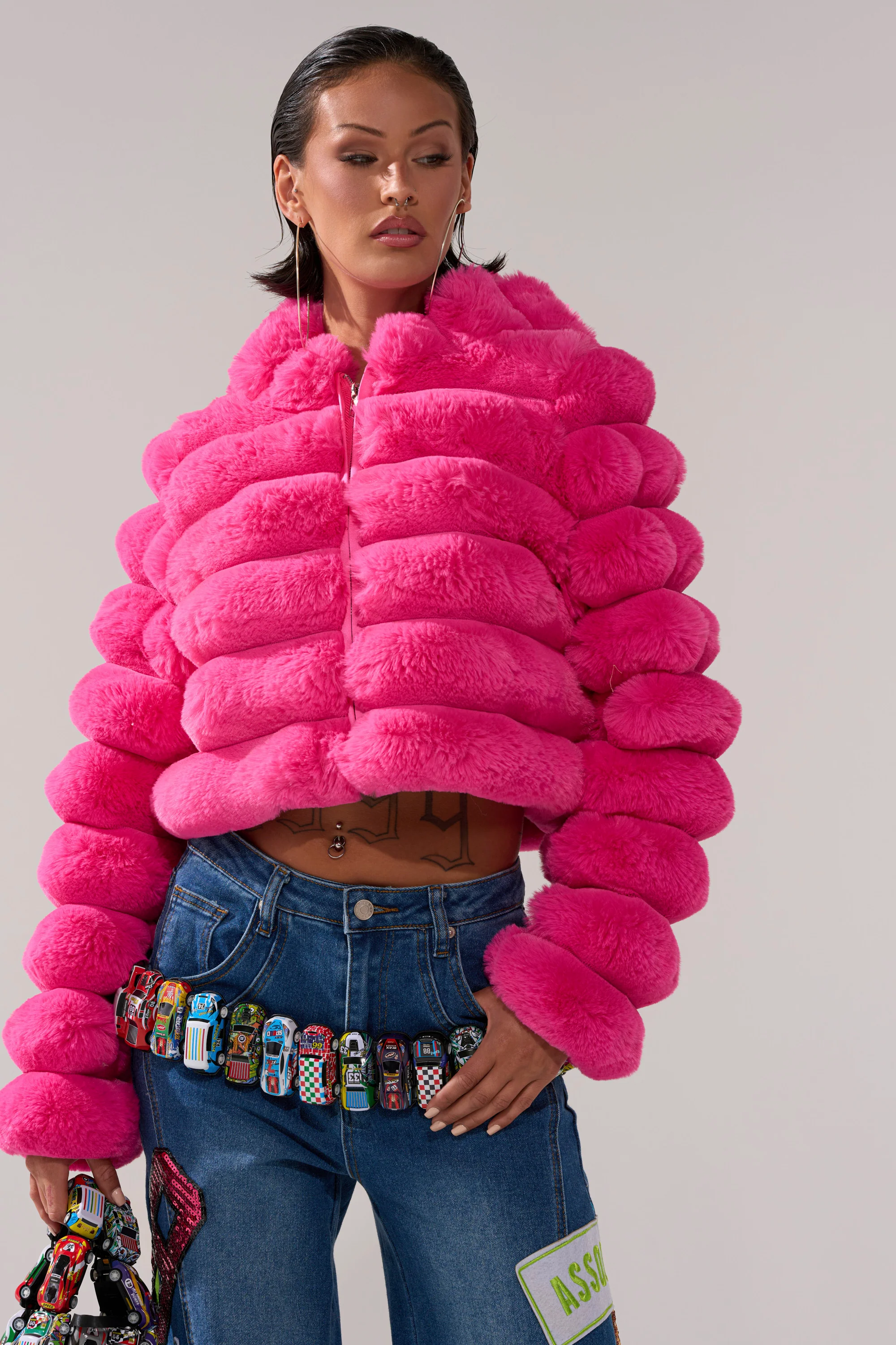 POPCORN FAUX FUR IN PINK - Image 6