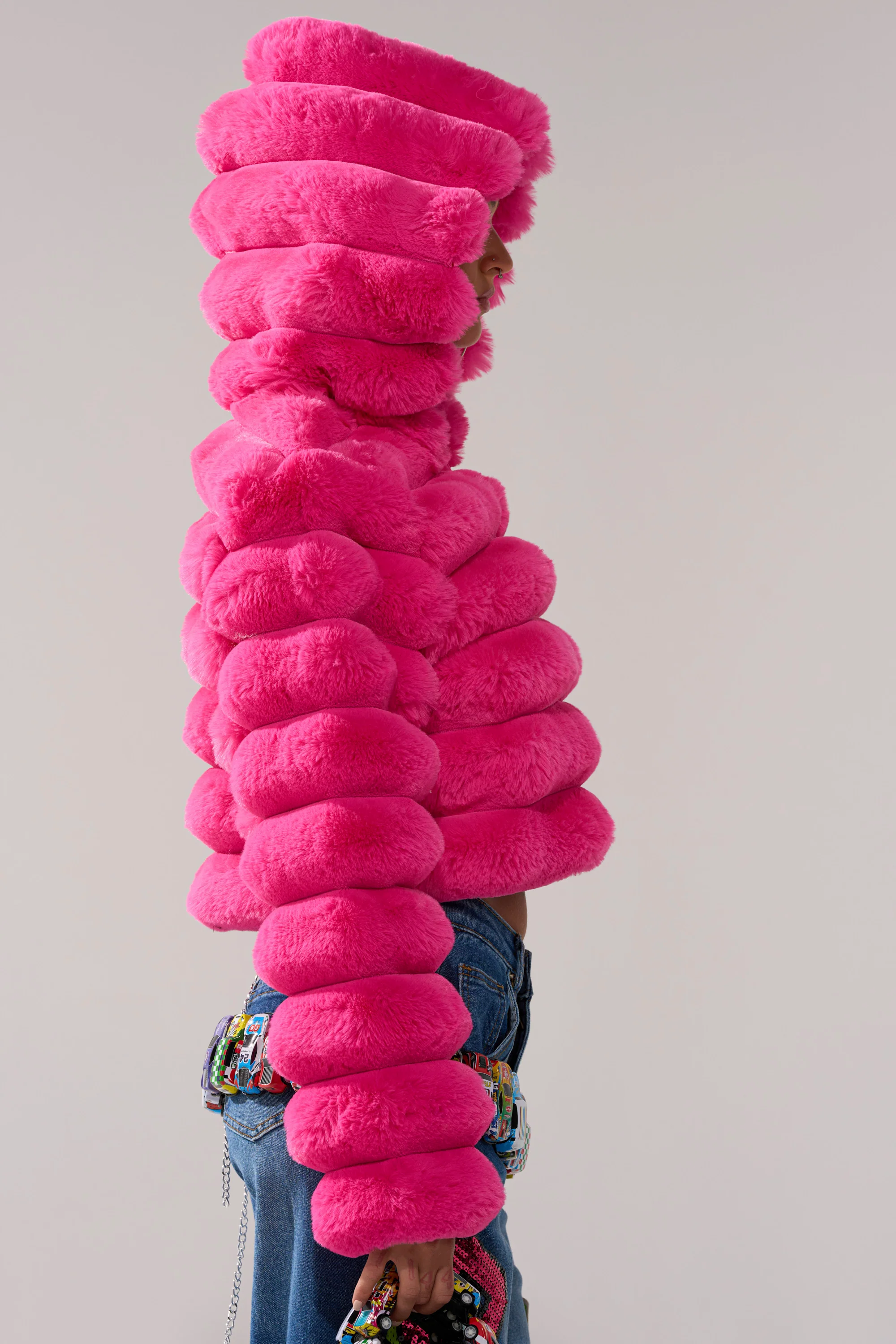 POPCORN FAUX FUR IN PINK - Image 7