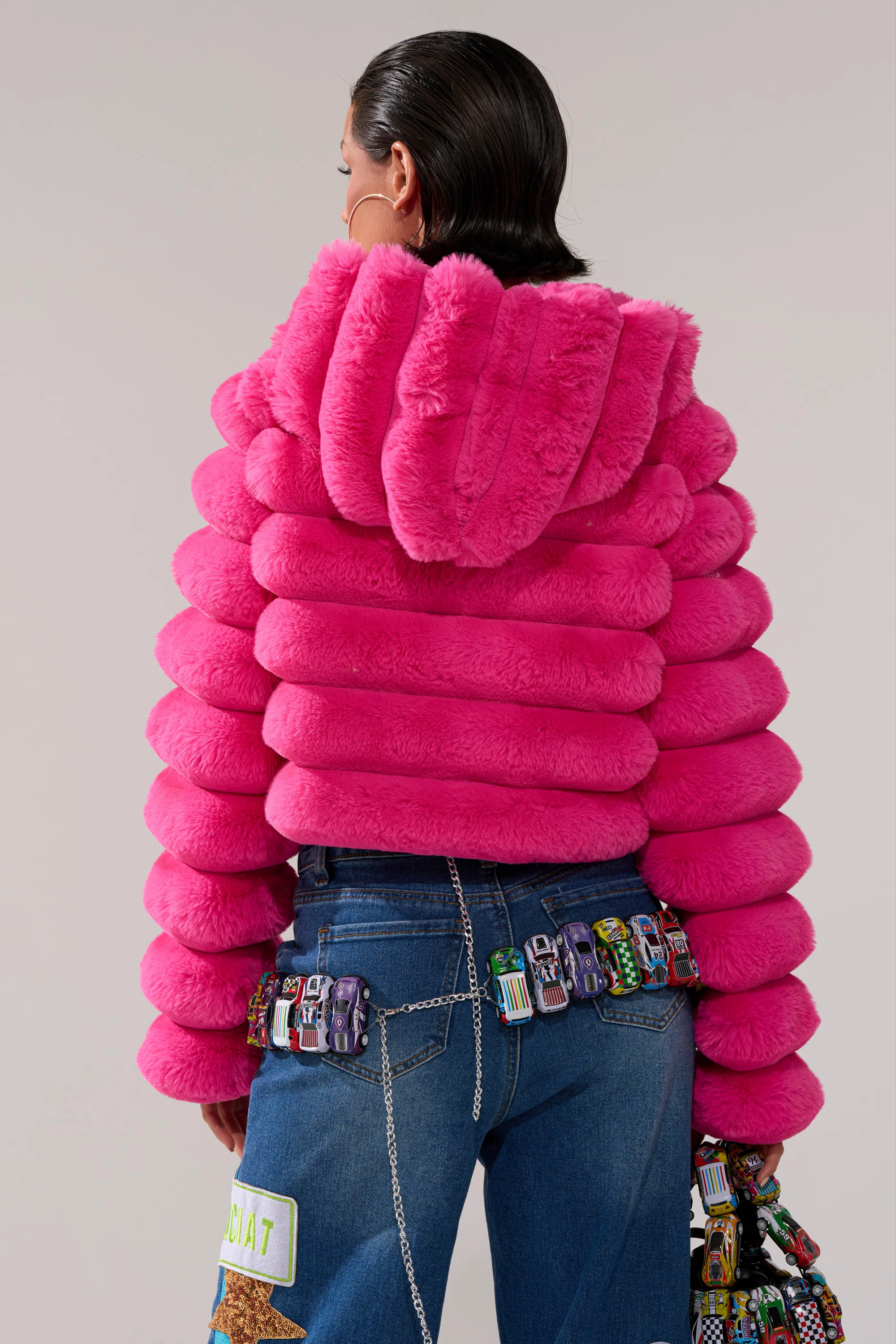 POPCORN FAUX FUR IN PINK - Image 8