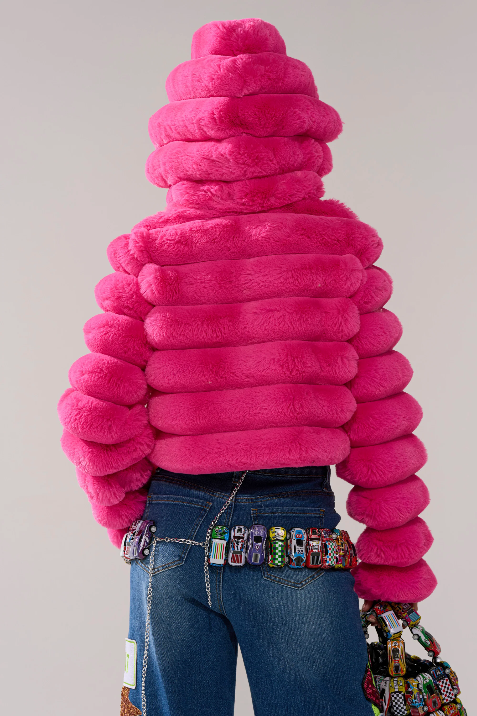 POPCORN FAUX FUR IN PINK - Image 9