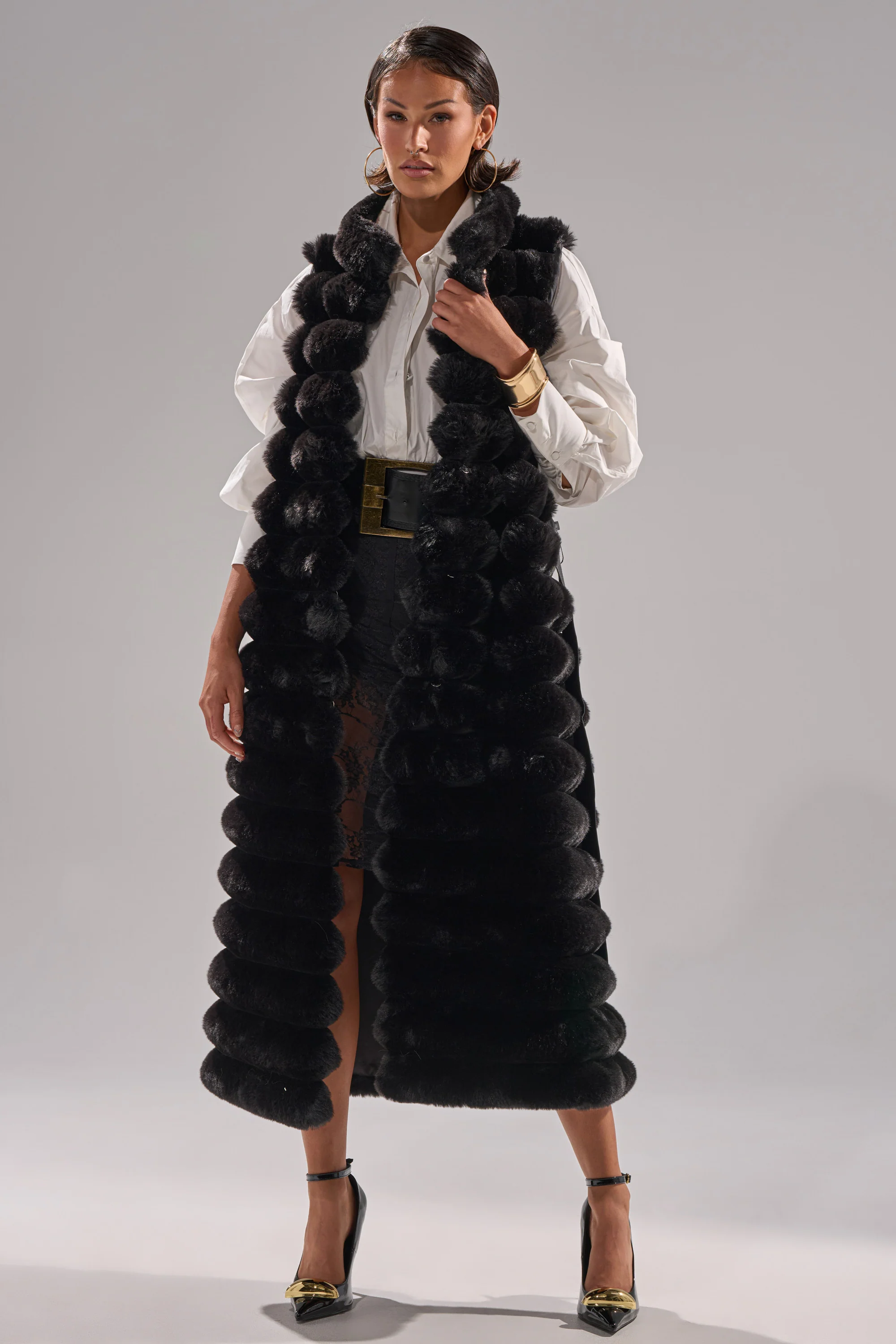 POPPY FAUX FUR VEST - Image 4