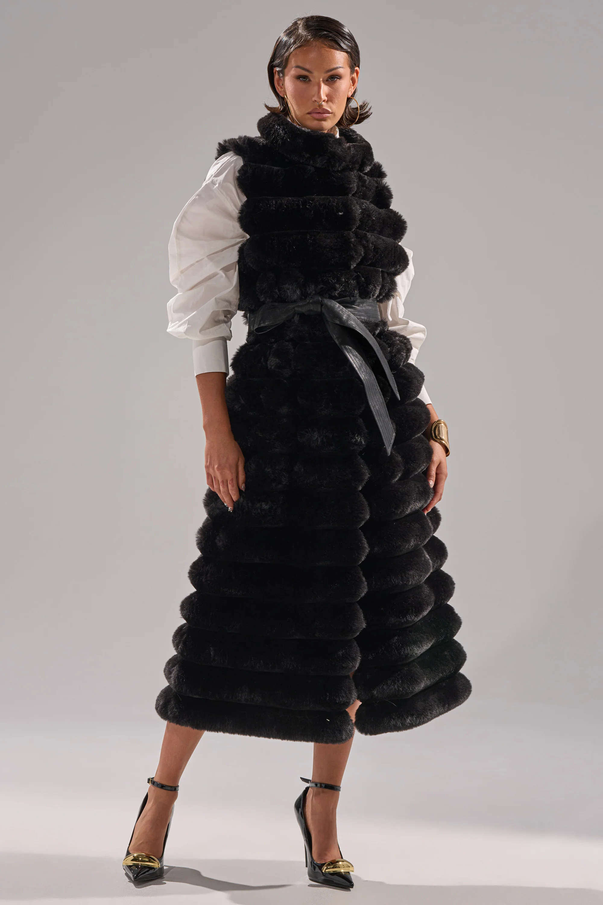 POPPY FAUX FUR VEST - Image 7
