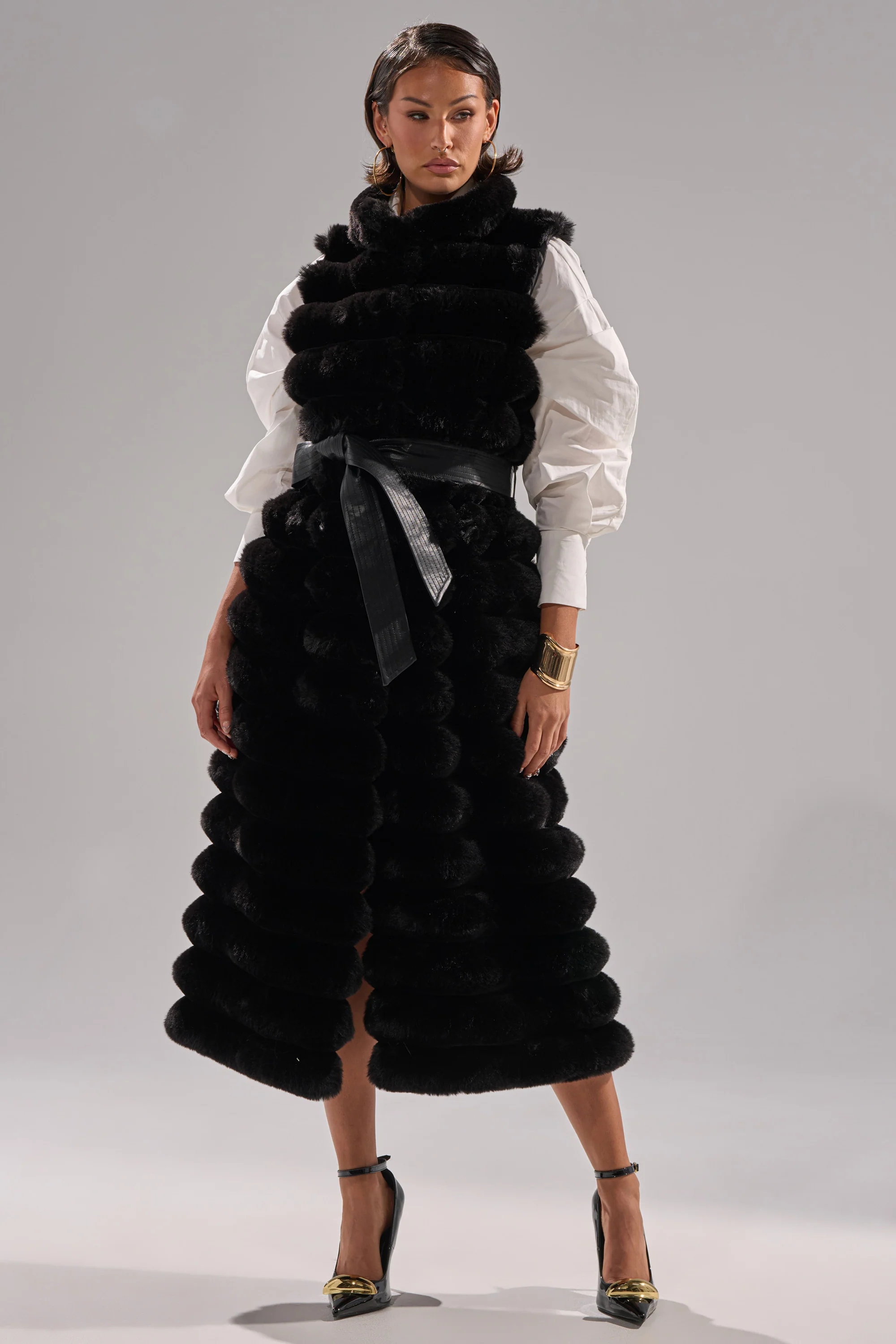 POPPY FAUX FUR VEST - Image 8