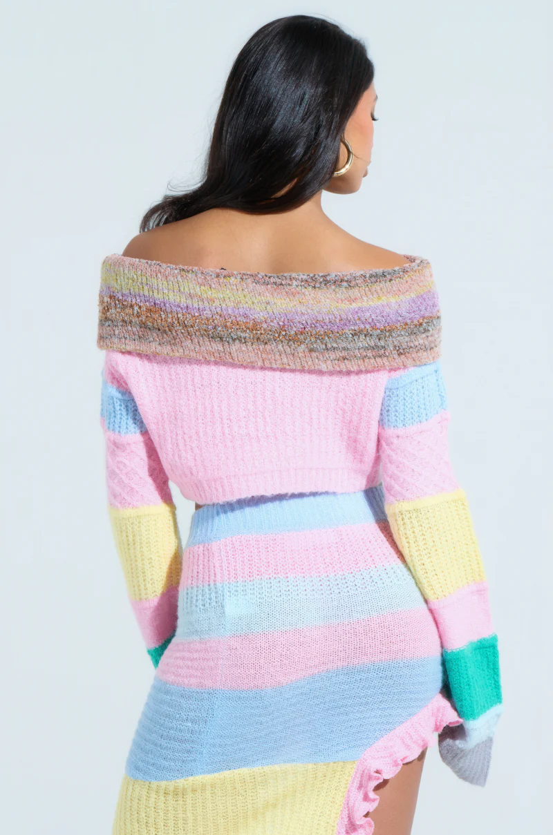 PRETTY LIKE ME OFF THE SHOULDER SWEATER - Image 4