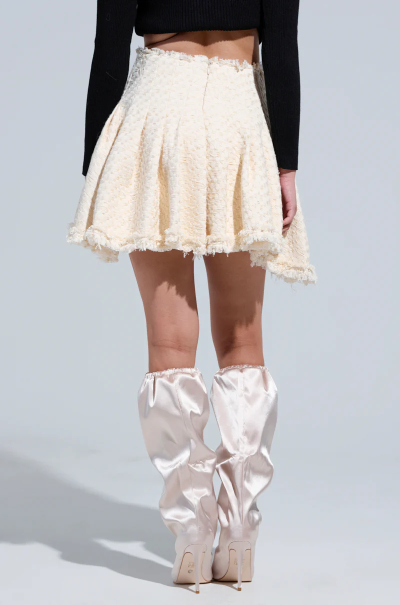 QUINN PLEATED TWEED MINI SKIRT - Image 5