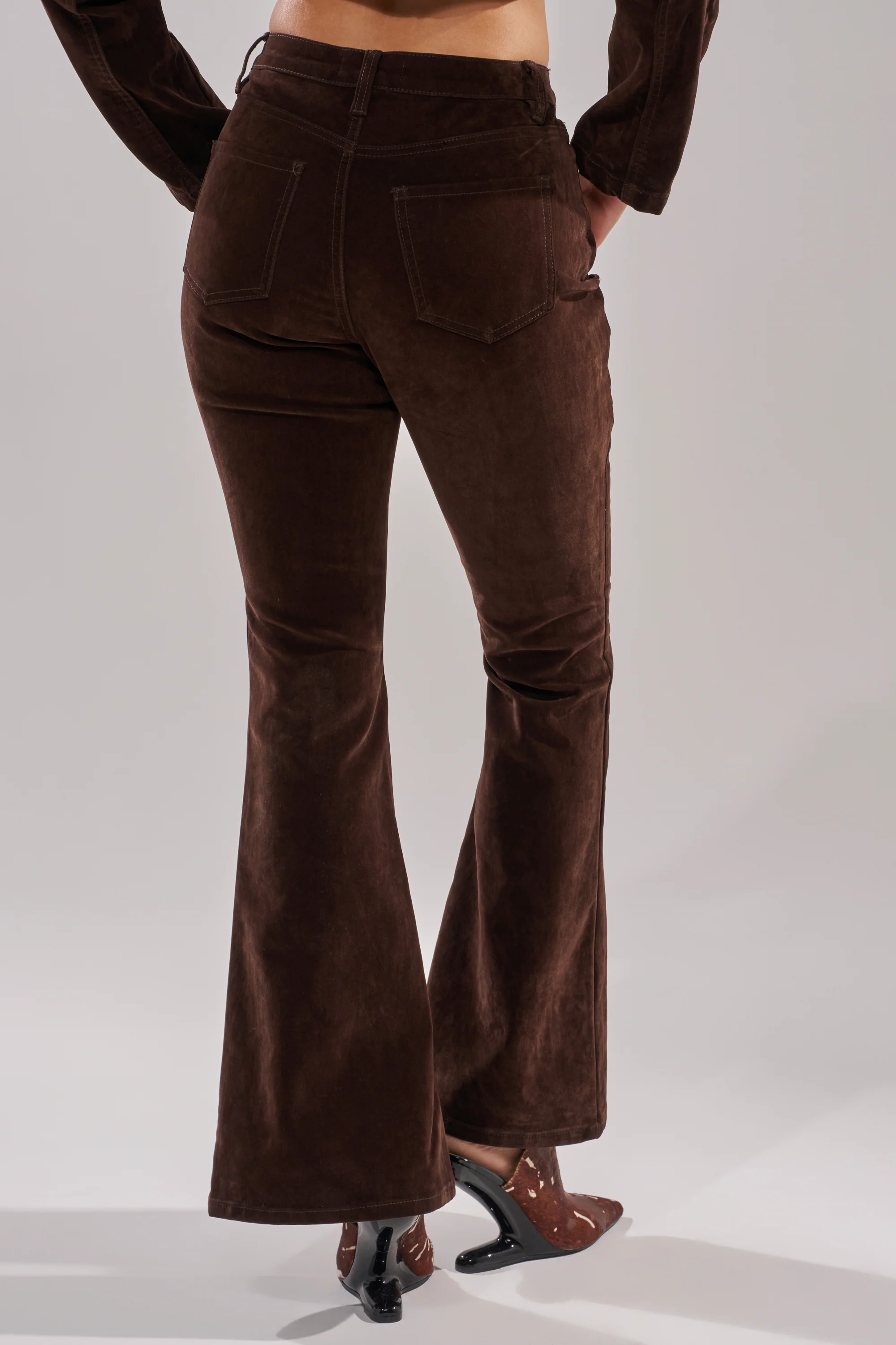 RAE VELVET DENIM FLARE PANT - Image 5