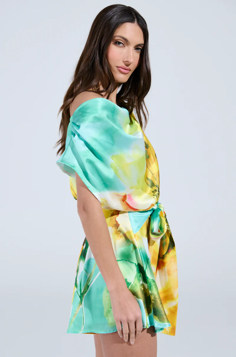 RALEIGH PRINTED SATIN ROMPER - Image 3