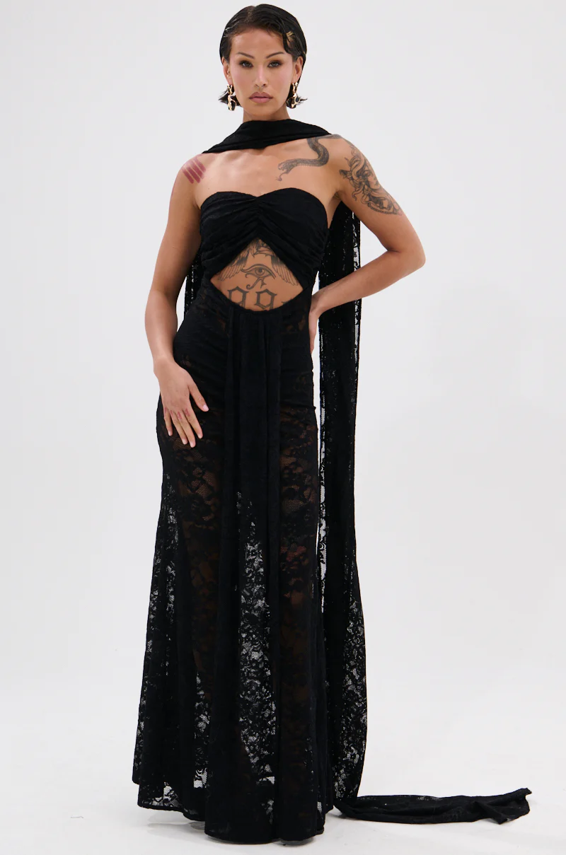 READY FOR A NIGHT OUT LACE MAXI DRESS - Image 6