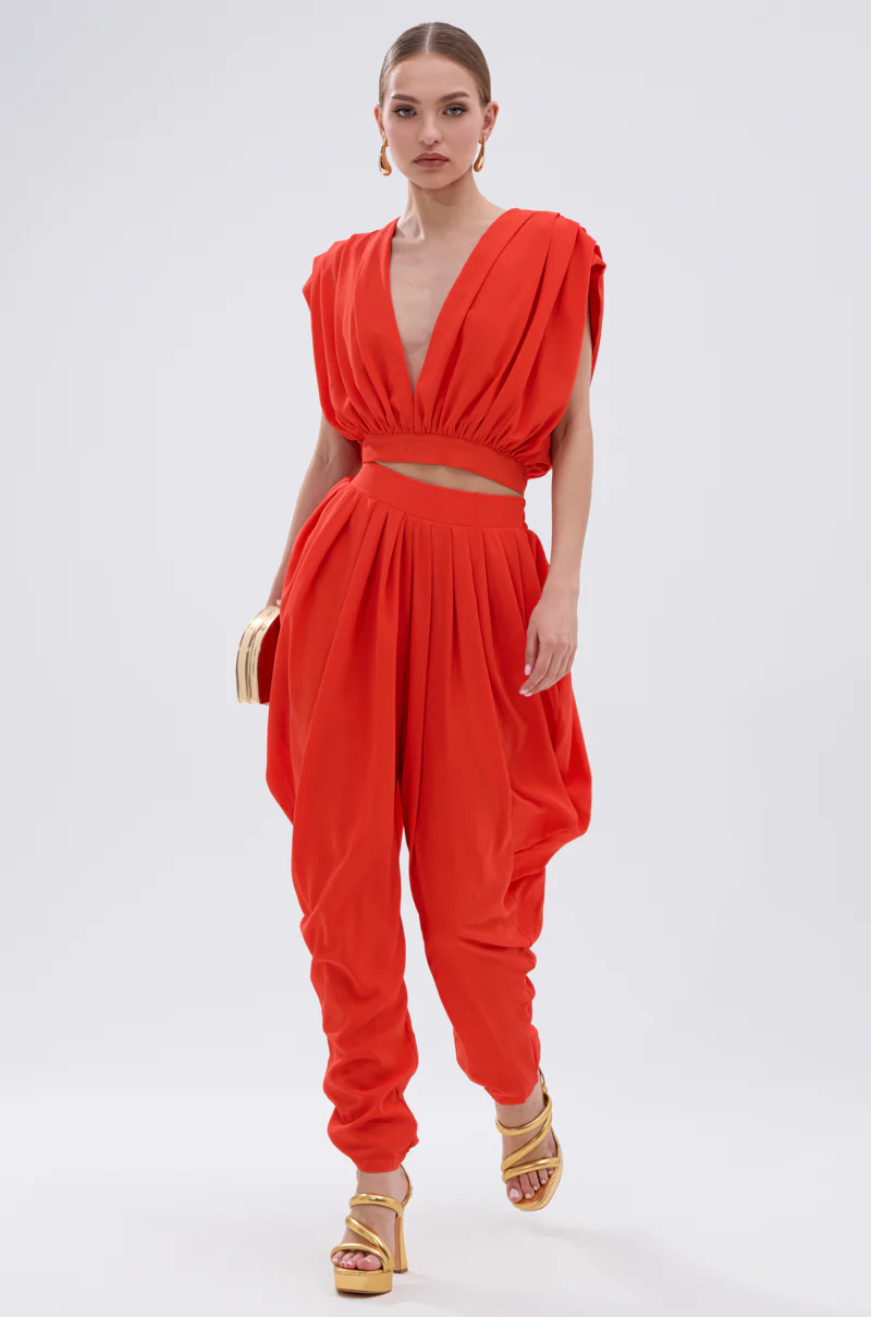 READY TO DANCE SLINKY BLOUSE IN ORANGE - Image 8