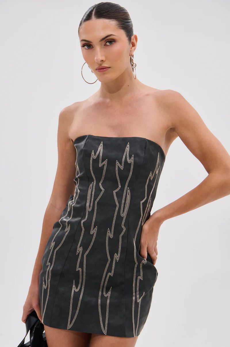 REAL LIFE BOOGIE PU MINI DRESS - Image 3