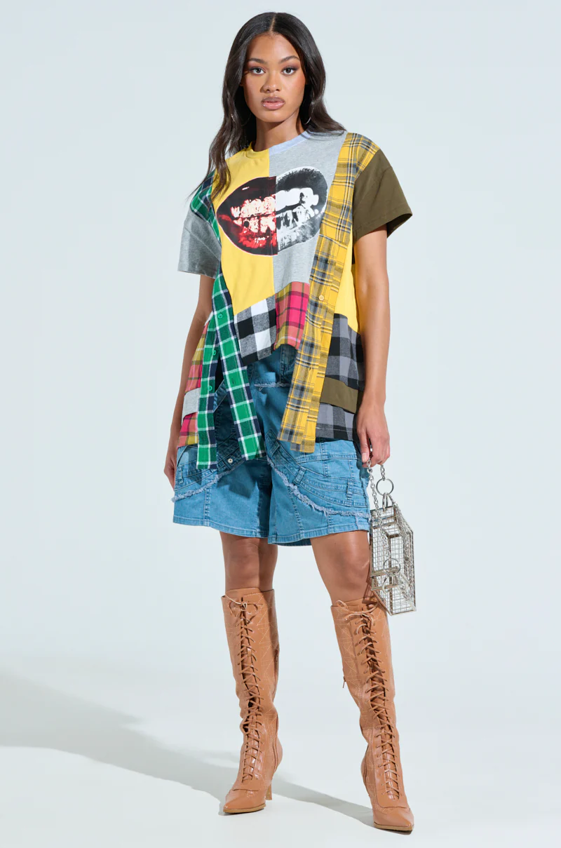 REBUILT OVERSIZED FLANNEL T-SHIRT - Image 7