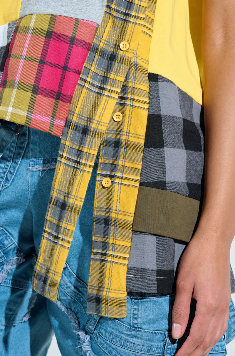 REBUILT OVERSIZED FLANNEL T-SHIRT - Image 9