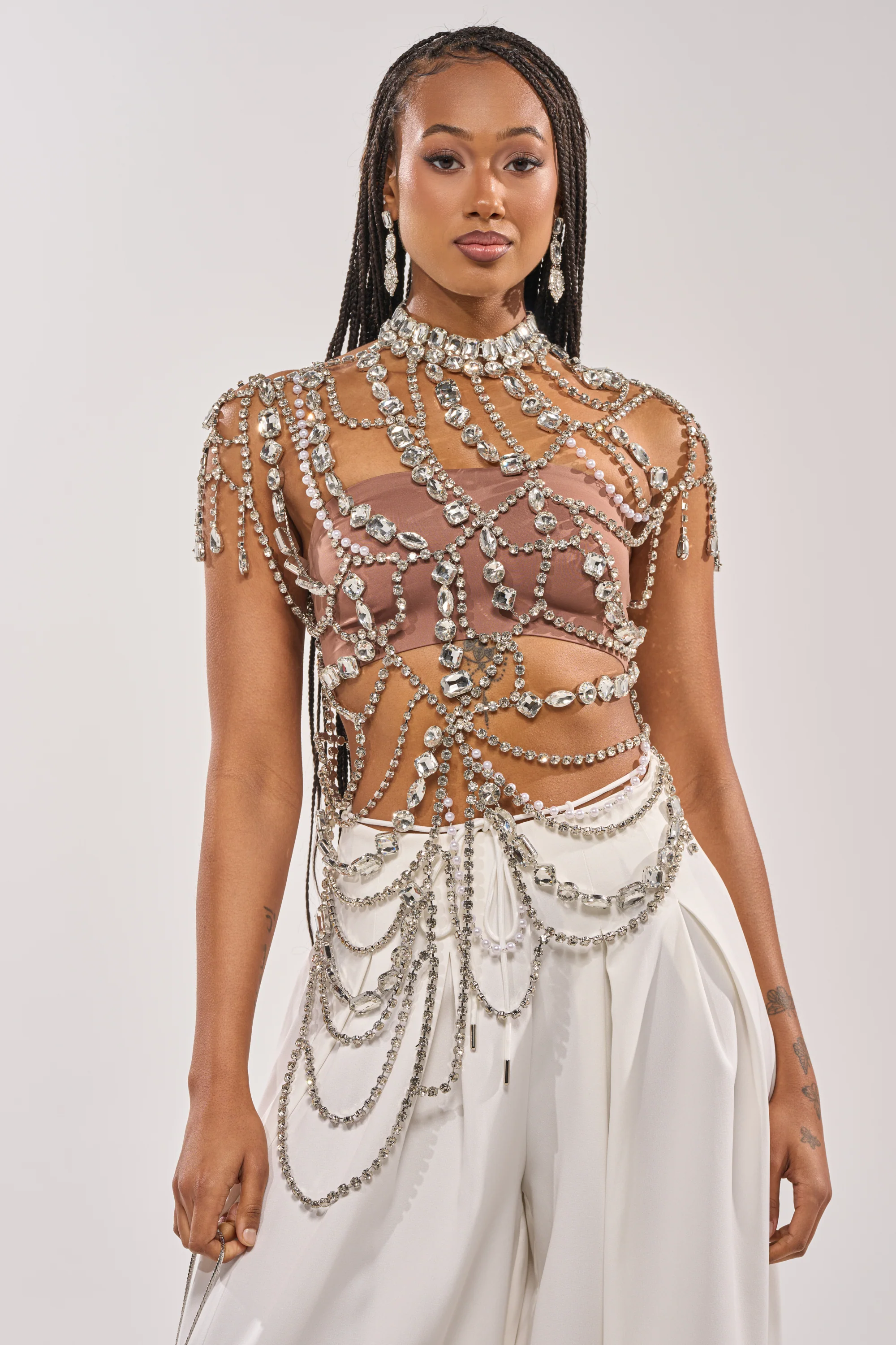 REGAL RHINESTONE CHAIN TOP - Image 2