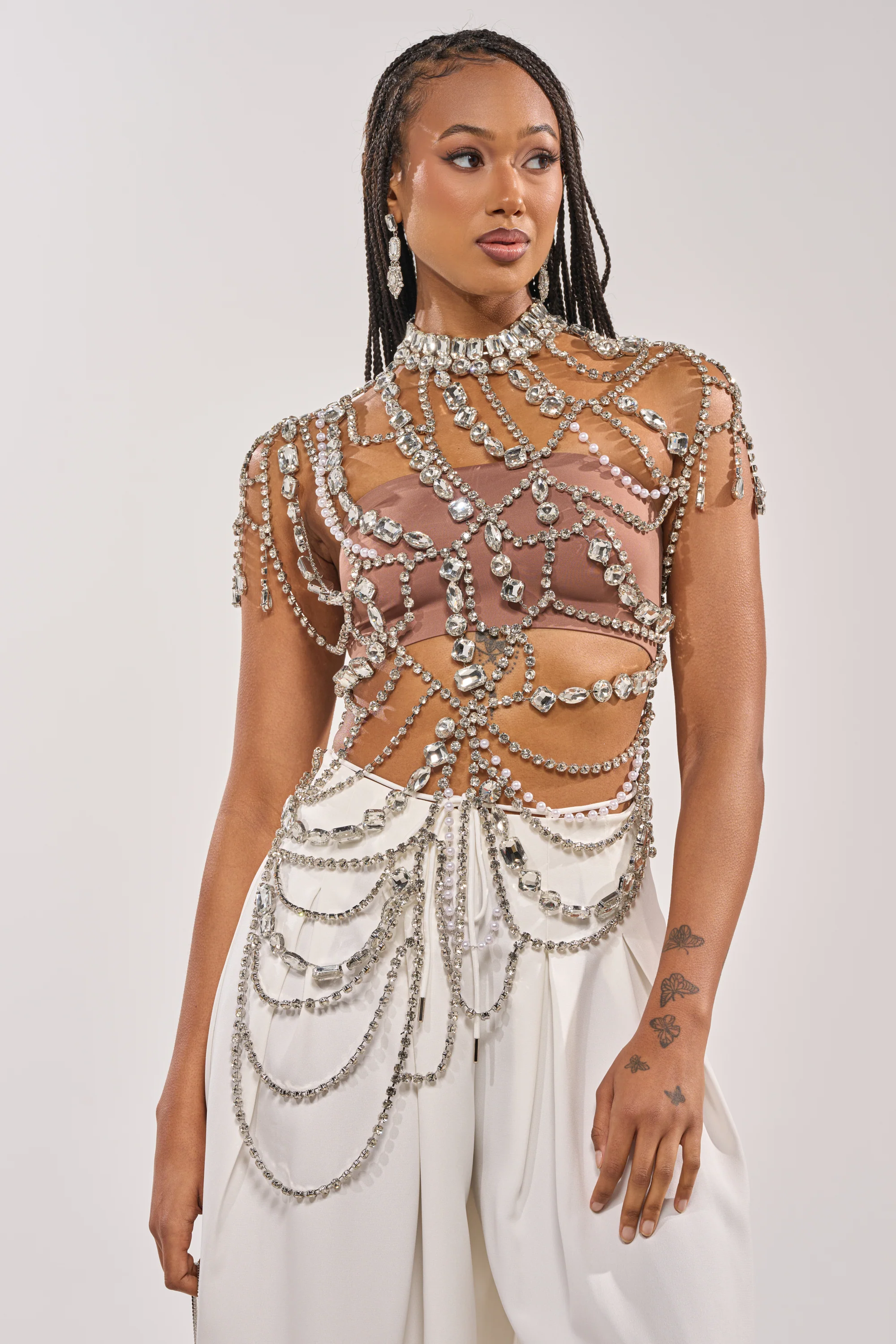 REGAL RHINESTONE CHAIN TOP - Image 3