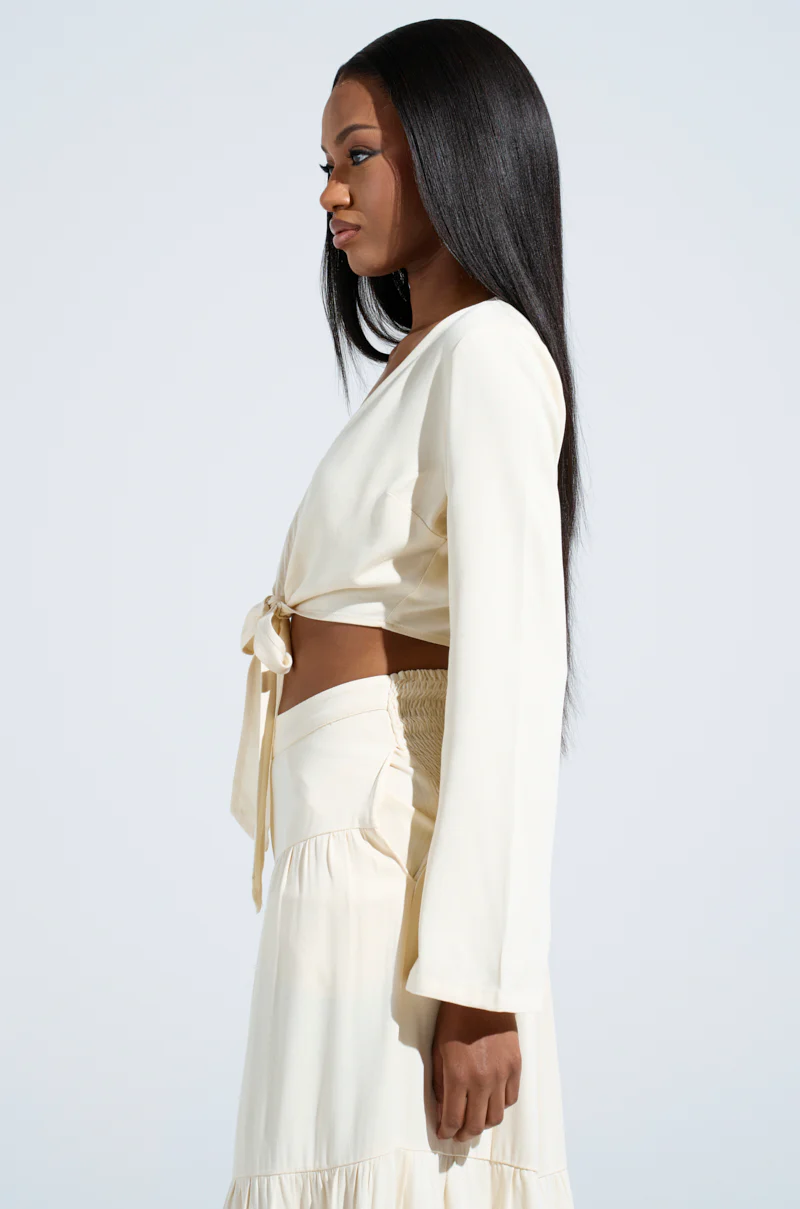 RELAX WITH ME TIE FRONT BLOUSE - Image 3