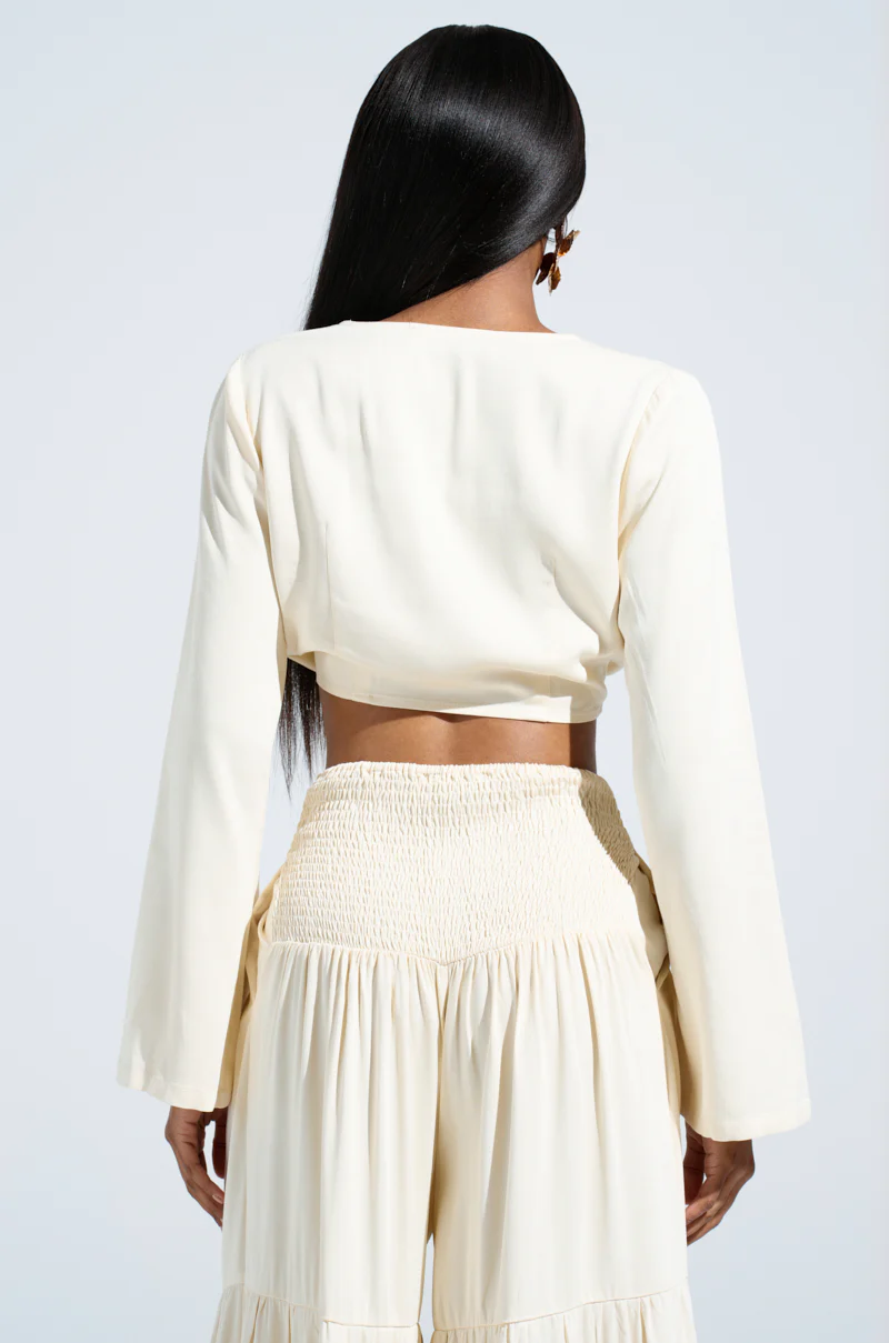 RELAX WITH ME TIE FRONT BLOUSE - Image 4