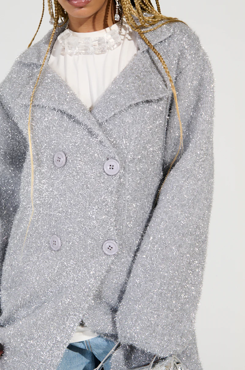 RELAXED FIT GLITTER TRENCH - Image 6
