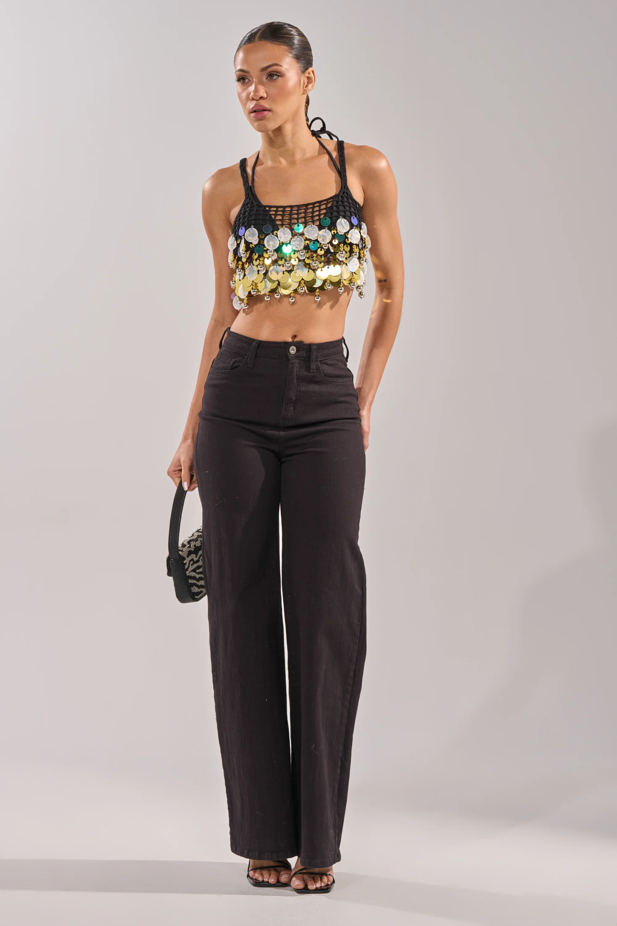 RESORT LIVING SEQUIN CROCHET TOP - Image 7