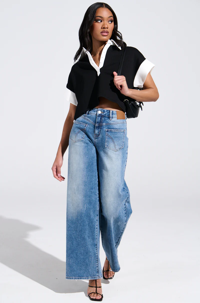 REVERSE REVERSE MEDIUM WASH JEANS - Image 2