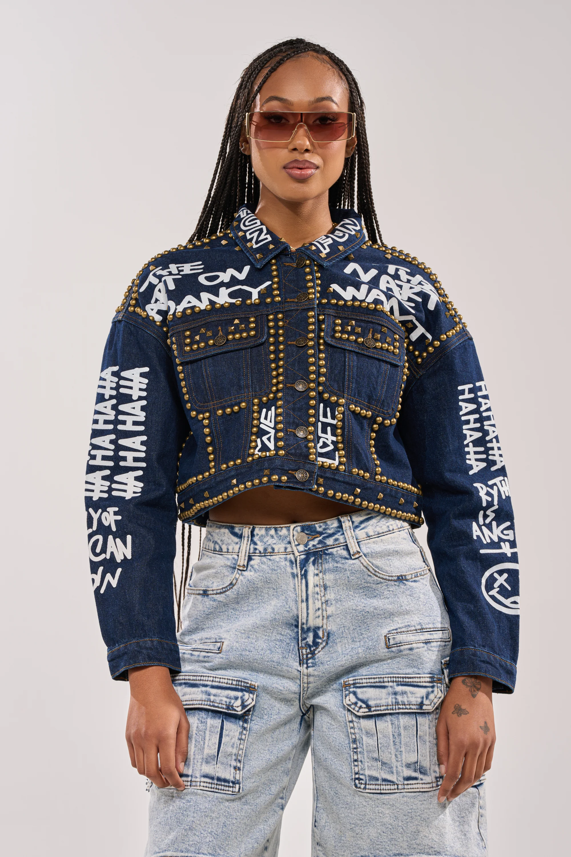 RHYTHM OF THE NIGHT DENIM JACKET IN DARK BLUE - Image 4