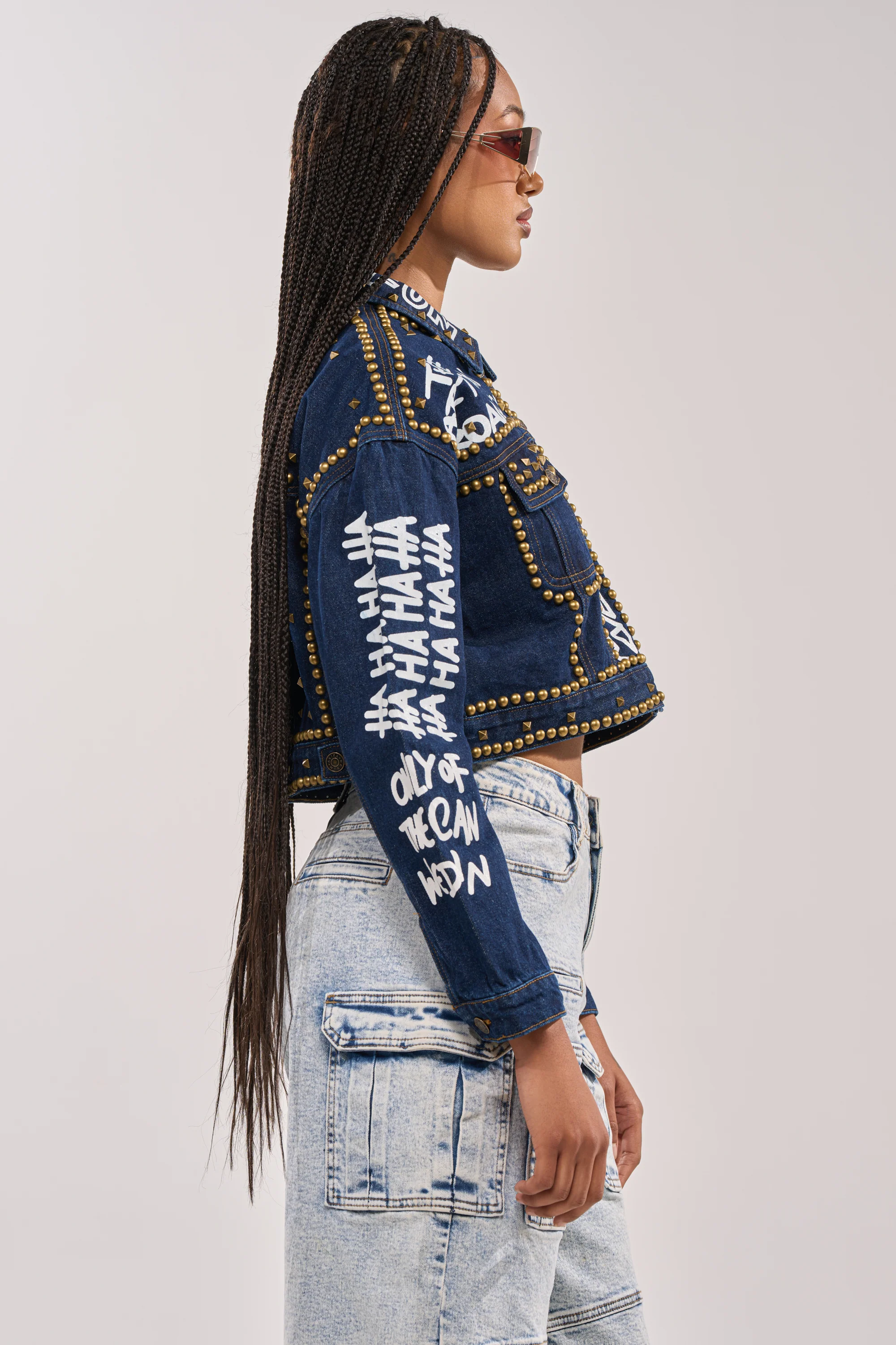 RHYTHM OF THE NIGHT DENIM JACKET IN DARK BLUE - Image 5