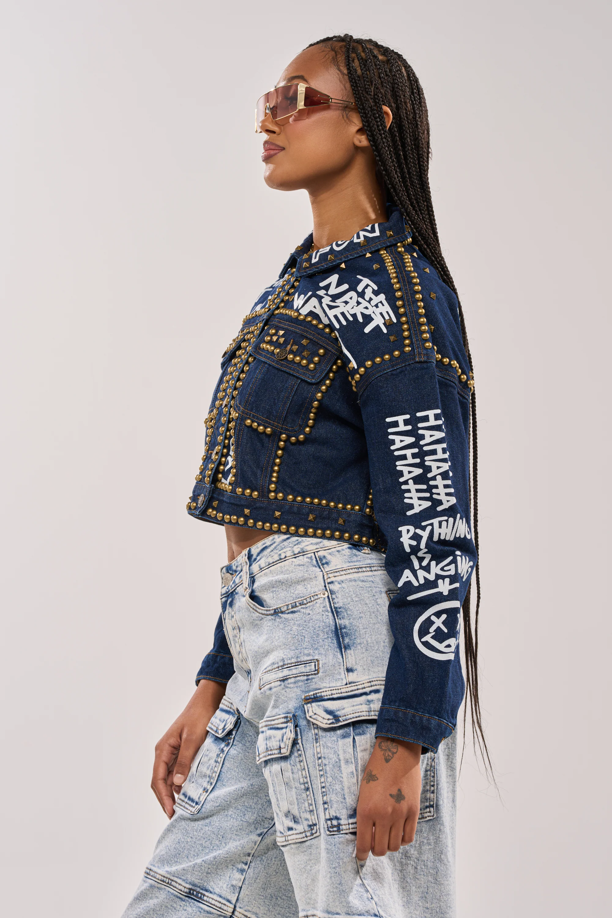 RHYTHM OF THE NIGHT DENIM JACKET IN DARK BLUE - Image 6
