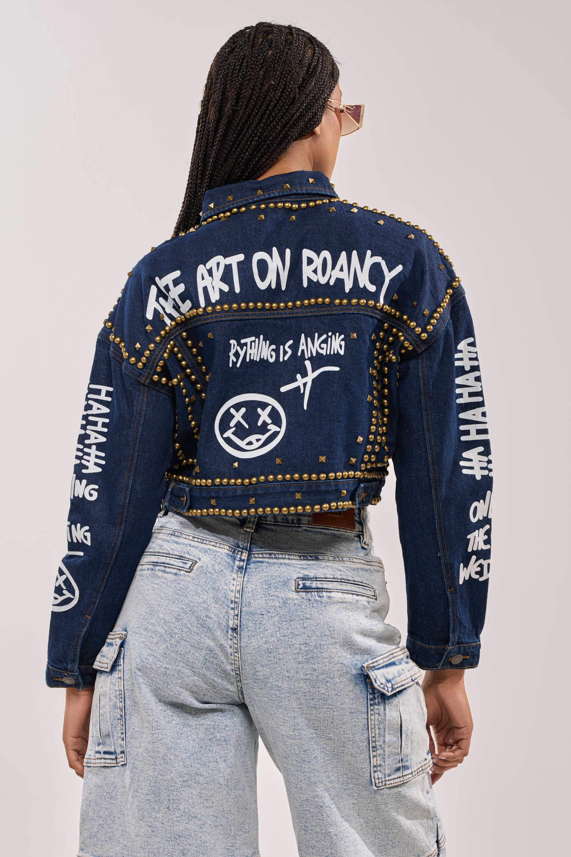 RHYTHM OF THE NIGHT DENIM JACKET IN DARK BLUE - Image 7