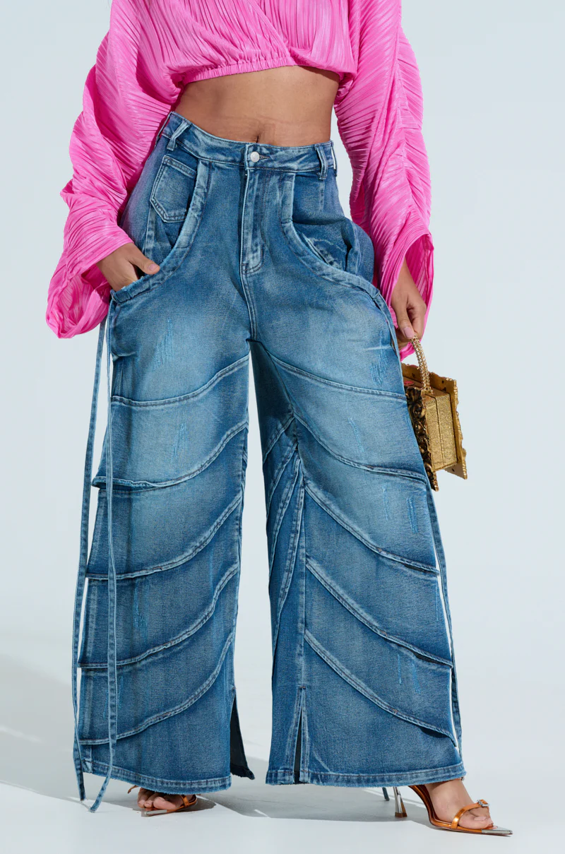 RIDE THE WAVE WIDE LEG DENIM JEANS - Image 2