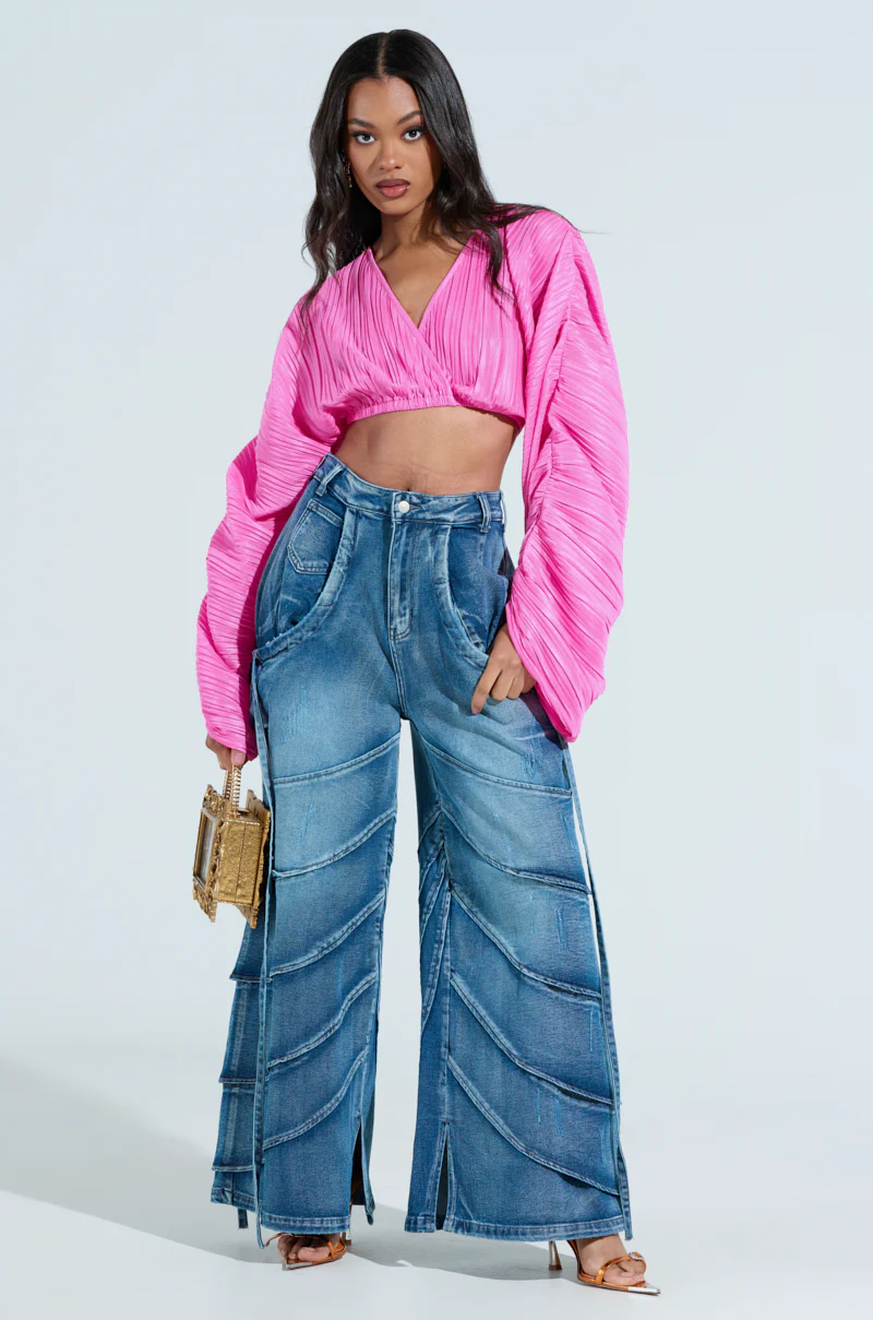 RIDE THE WAVE WIDE LEG DENIM JEANS - Image 5