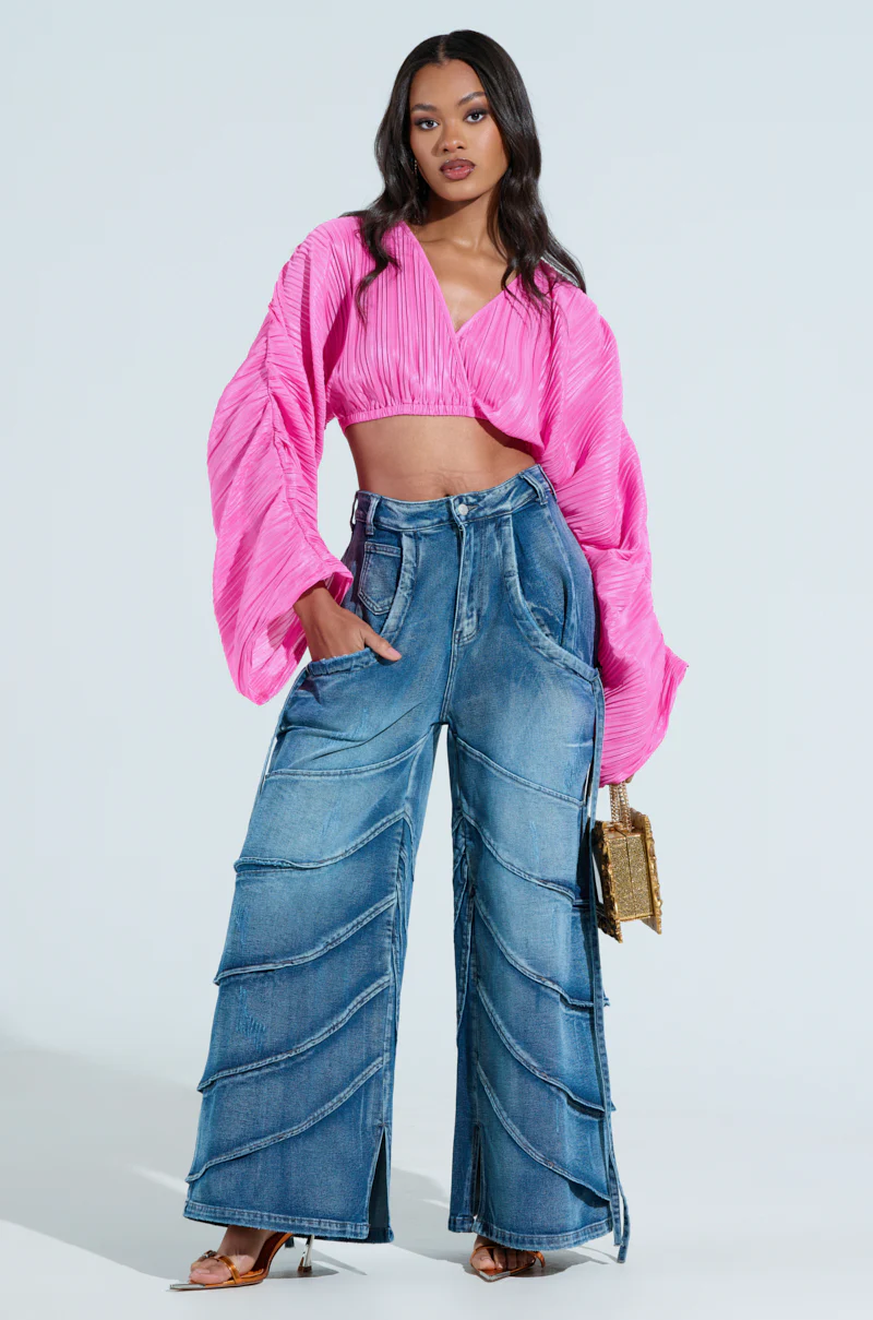 RIDE THE WAVE WIDE LEG DENIM JEANS - Image 6