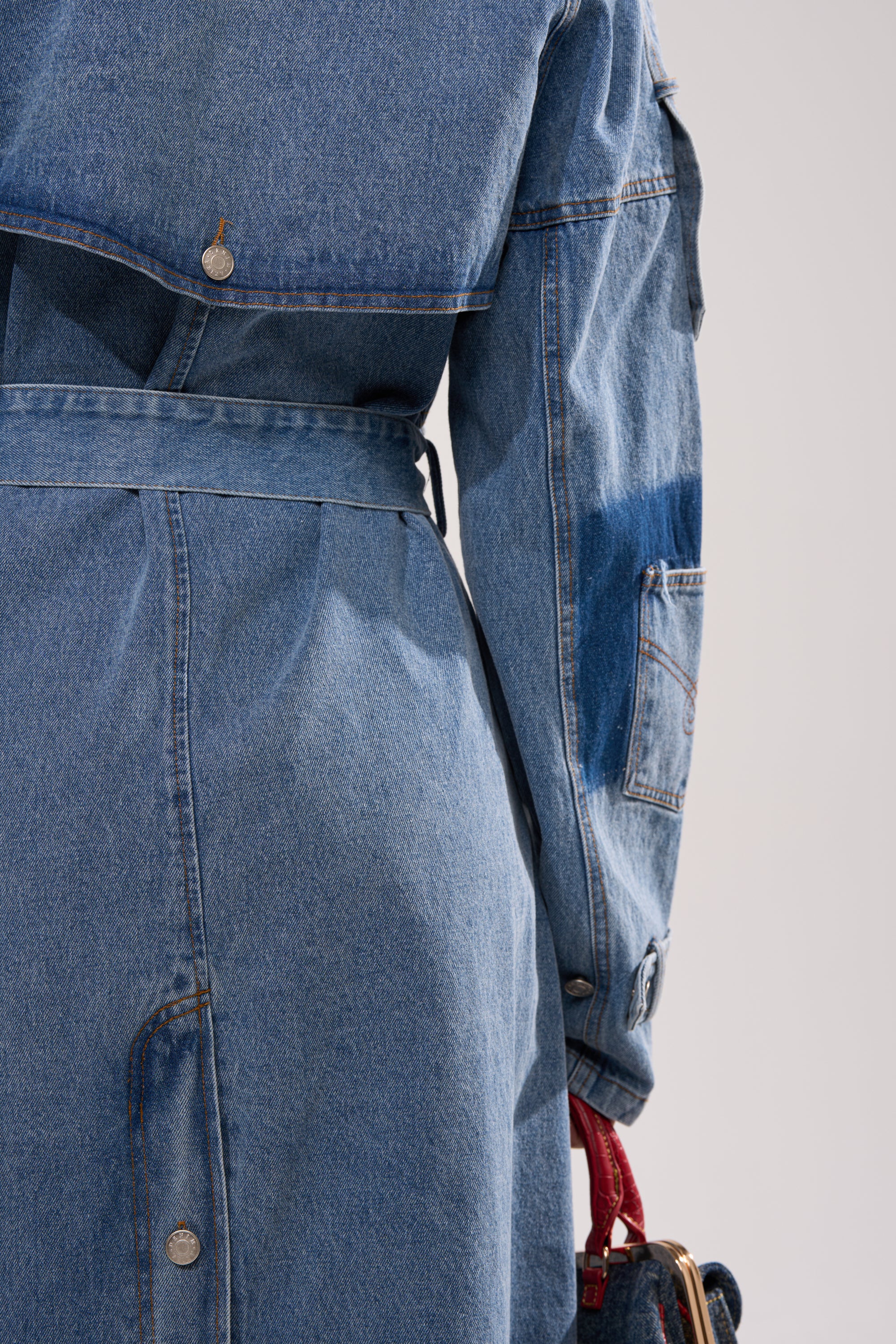 RILEY PATCHWORK DENIM TRENCH - Image 11
