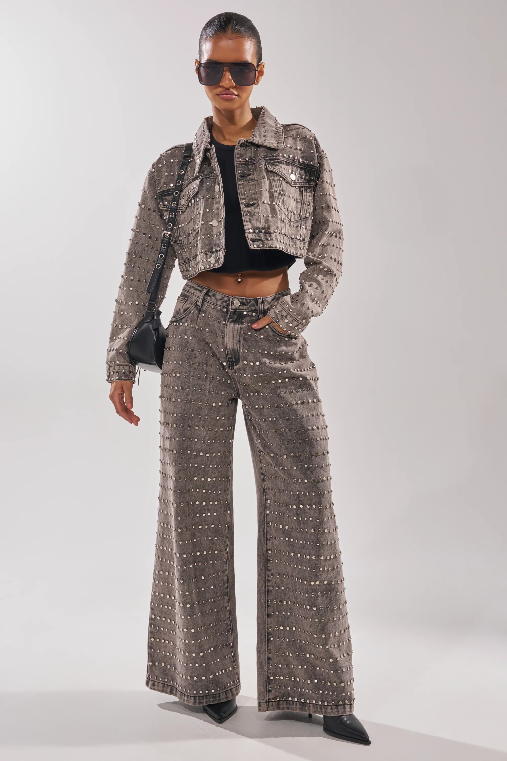 RIZZO STUDDED WIDE LEG DENIM - Image 6