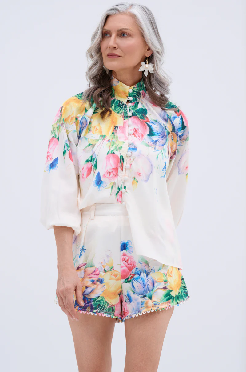 ROSE FLORAL BUTTON DOWN - Image 5