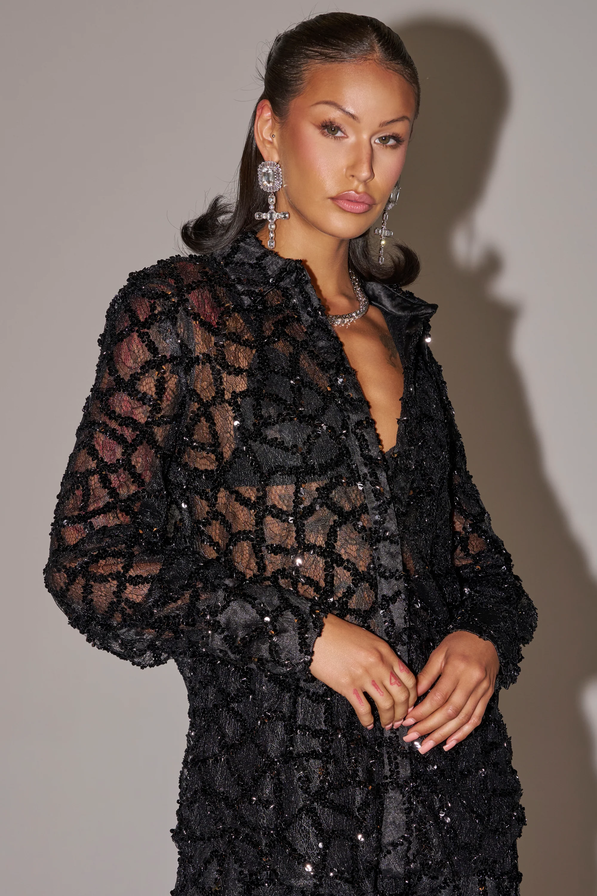 ROXY SEQUIN BUTTON DOWN - Image 2