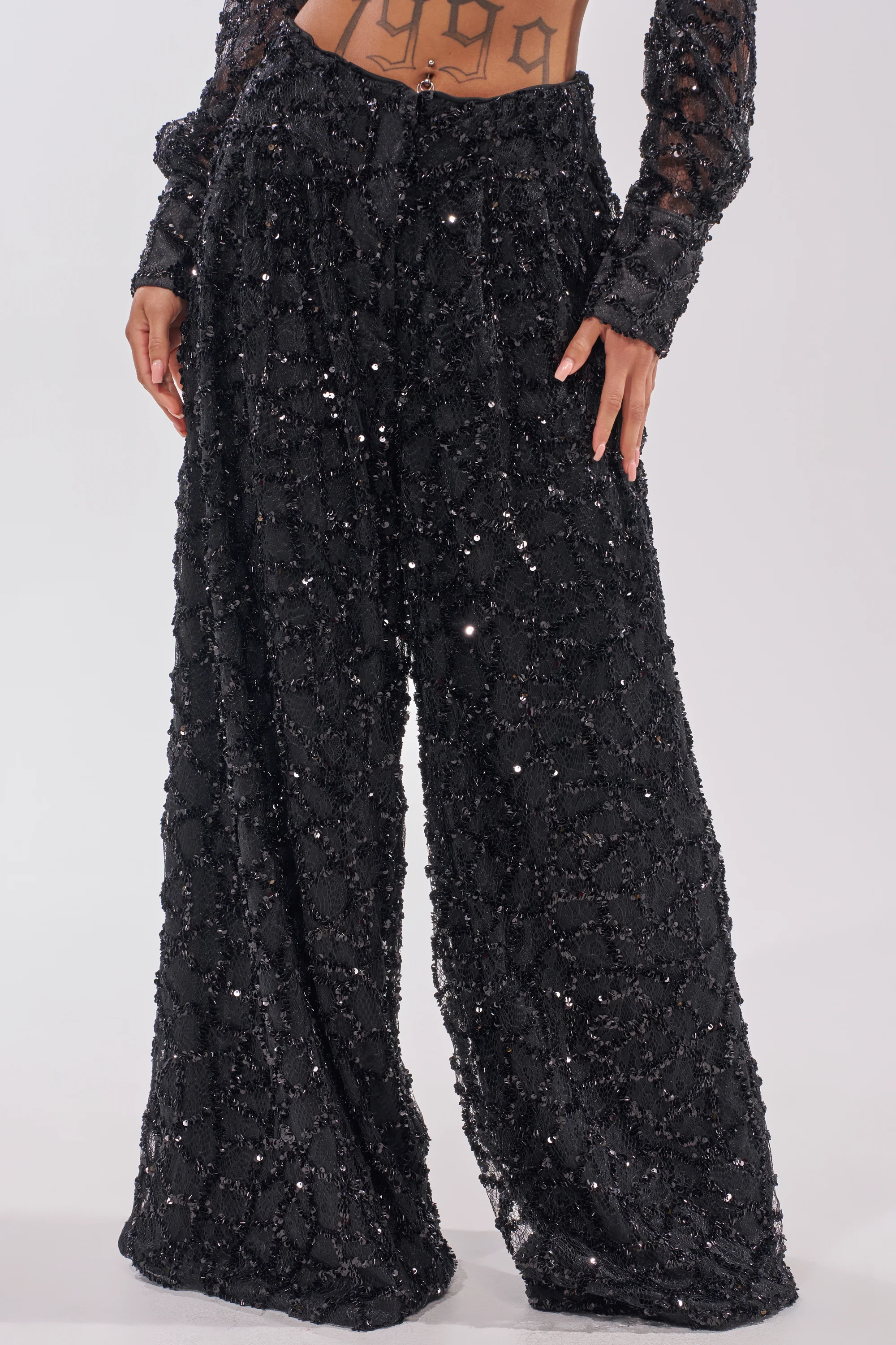 ROXY SEQUIN PALAZZO PANT - Image 4