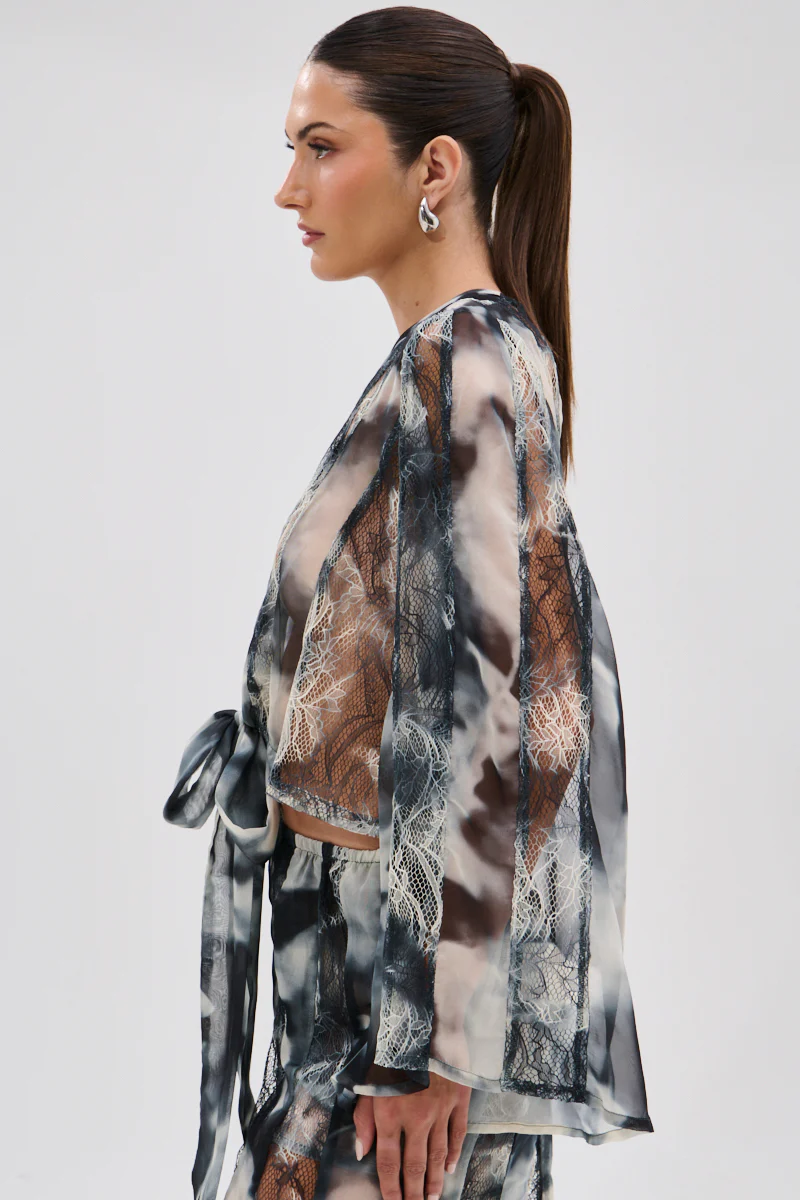 RUBY OMBRE TIE FRONT BLOUSE - Image 5