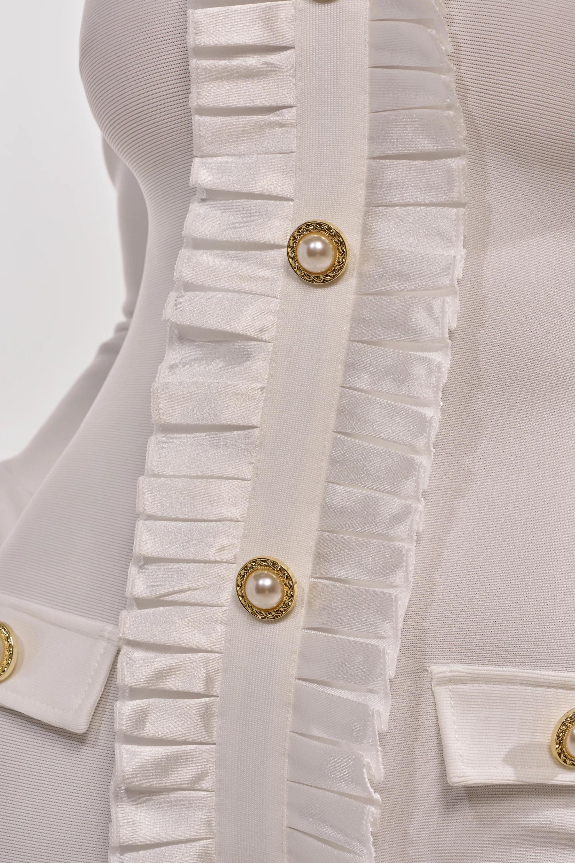 SAKURA BANDAGE RUFFLE MINI DRESS IN WHITE - Image 13