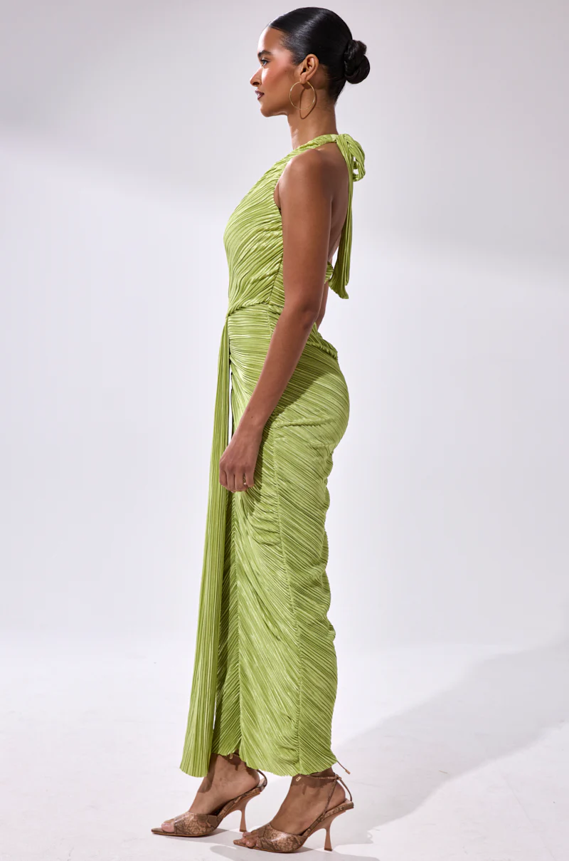 SARAH SLINKY DRESS IN GREEN - Image 3