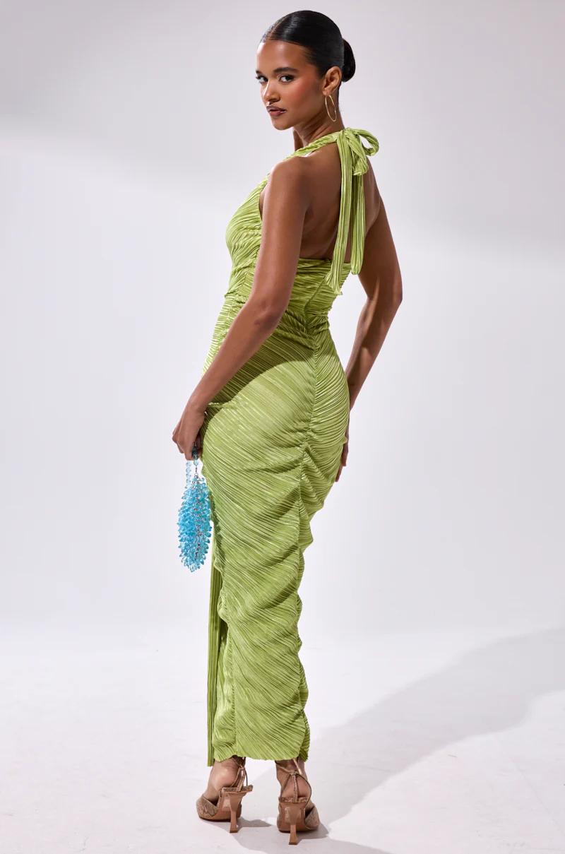 SARAH SLINKY DRESS IN GREEN - Image 4